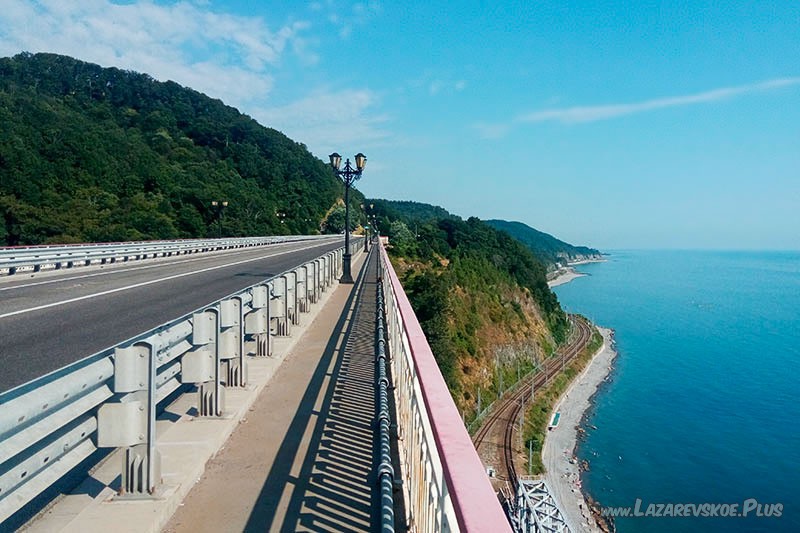 Вид с моста в сторону Сочи.