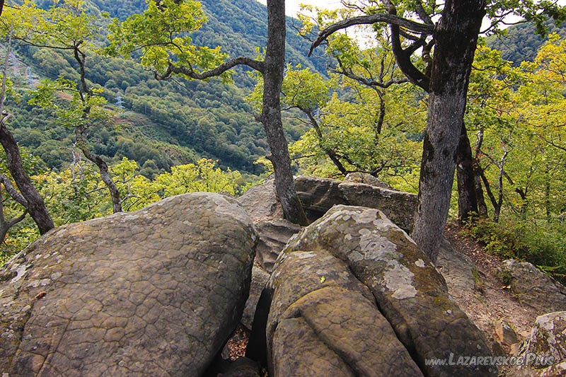 Вид с вершины скалы.