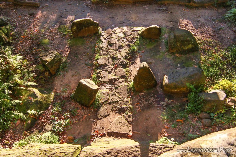 Вид на менгиры сверху.