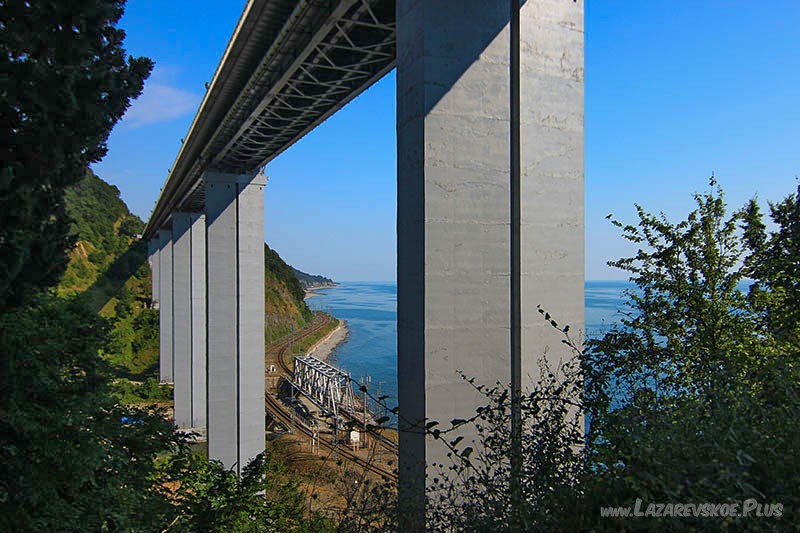 Зубовский автомобильный мост и железнодорожный мост.