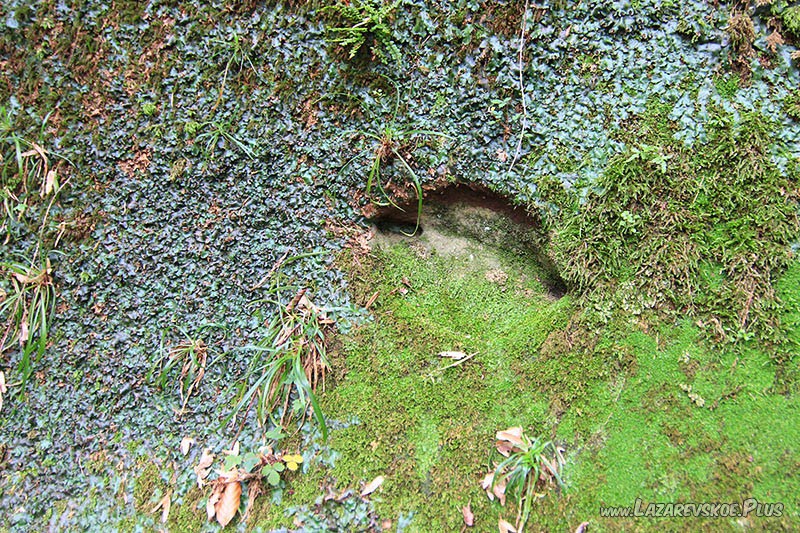 Отпечаток на юго-восточной стене.